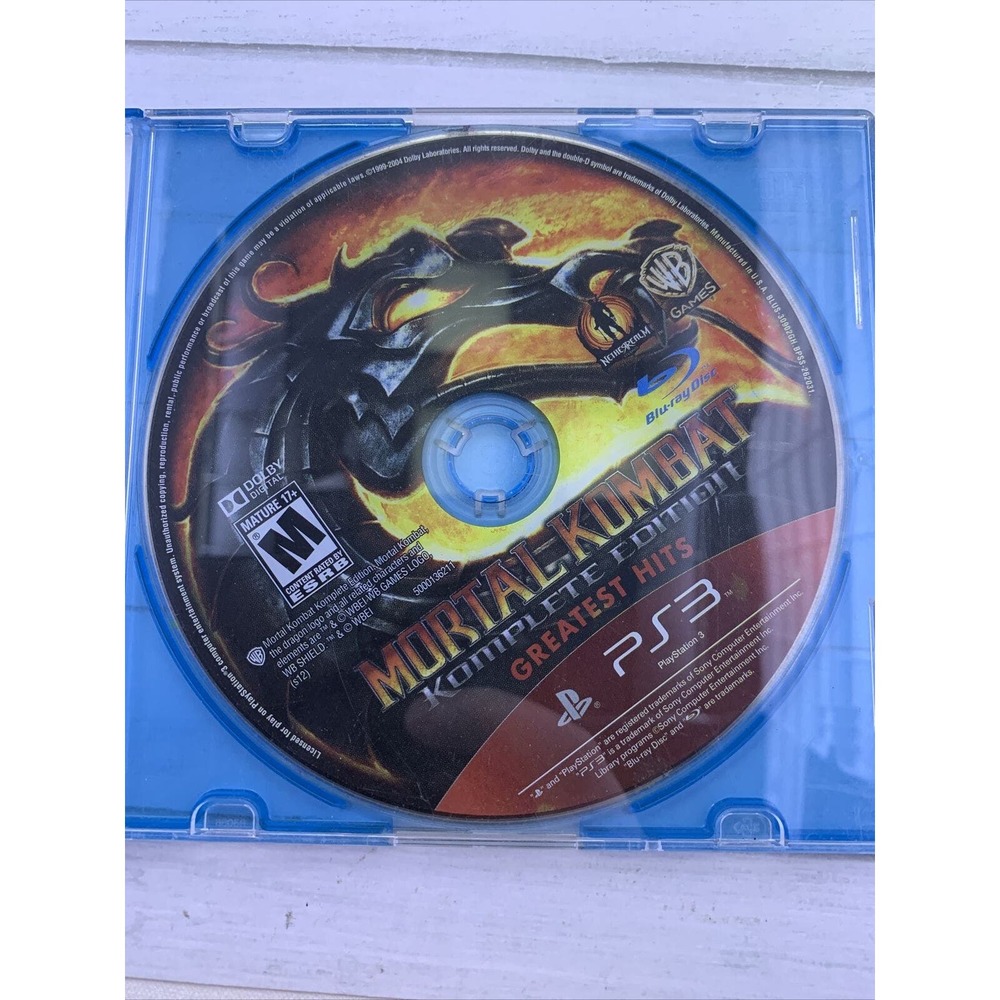 Mortal Kombat (PS3, 2012 Sony PlayStation 3) Disc Only Tested Authentic